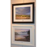 Susan Mackenzie (Contemporary) 'Harvest at Wester Urray' & 'Fishing on Loch Lubnaig' Pair of