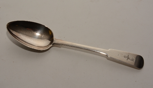 A George III Scottish provincial silver fiddle pattern tablespoon by Charles Fowler, Elgin,