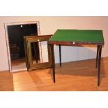 A vintage folding card table,