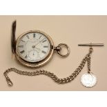 A Victorian John Forrest of London silver pocket watch, hallmarks for Chester 1899,