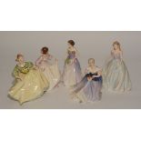 Five Royal Doulton/Coalport figures, Ladies of Fashion 'Julia', 'Happy Anniversary' HN3097,