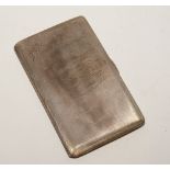 A silver cigarette case, hallmarks for Birmingham 1946-7 WHM,