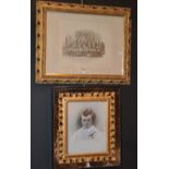 Two Edwardian photographs, one depicting a group of Freemasons,