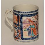An 18th century Chinese famille rose export porcelain tankard,