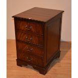 A reproduction filing cabinet, with two pull out deep drawers,