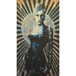 Terry Bradley (Contemporary) ARR 'La Femme Bleue' Limited edition signed print,