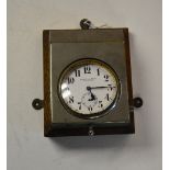 A vintage plated pocket timepiece by Wilson & Sharp of Edinburgh,