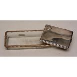 A Danish silver cigarette case, stamped Sterling HJ,