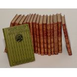 Fifteen leather bound books by Robert Louis Stevenson, circa early 20th century,