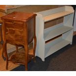 A French pot cupboard, with single drawer above panelled door and undertier, 63cm high x 40cm wide,