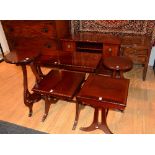 A mixed lot of reproduction occasional furniture, comprising of two drawer low chest, TV cabinet,