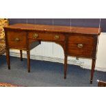 A Regency mahogany sideboard, with single drawer,