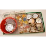 A mixed lot of pocket watches, stopwatches and accessories, to include Goliath pocket watch,