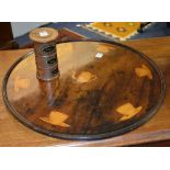A George III mahogany circular table top,