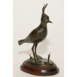 A limited edition bronze figure of a lapwing by Patricia Northcroft, no 202/300,