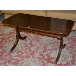 A mahogany coffee table,