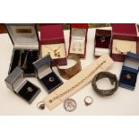 A large collection of costume jewellery, to include rings, earrings, necklaces, coins etc,
