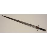 A 19th century Abyssinian broadsword,