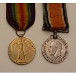 Two World War I medals,