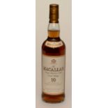 The Macallan 10 years old single highland malt scotch whisky circa 1990's, 40% vol, 700ml,