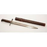 A Continental bayonet named Neuhausen-SIG, with wood and metal grip, no.