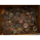 A large quantity of vintage coins, medals,