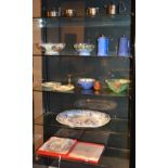 A quantity of Victorian and later pottery, to include blue and white meat tray,