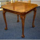 A Chippendale style walnut centre table,