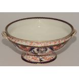 A Royal Crown Derby 'Imari' pottery centrepiece, in the form of a bowl,