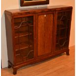 A vintage mahogany bookcase,