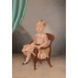 Unknown Artist 'Portrait of Young Girl Seated' Pastel, unsigned, 53 x 41cm,