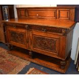 A carved oak sideboard circa early 20th century,