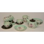 A Carlton Ware tea service, comprising of tea pot, sugar pot, six cups, six saucers,