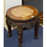 A Chinese Hongmu and hardwood jardiniere table, circa late 19th/early 20th century,
