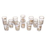 A SET OF TWELVE TUMBLERS, AFTER POTEMKIN GLASS FACTORY