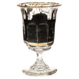 A RUSSIAN CUT-GLASS GOBLET, LATE 1700S - EARLY 1800S