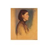 Waldron West Portrait of a Sarah Moffett Signed oil on canvas  60 x 48 cm.Worldwide shipping