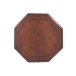 Anglo-Indian hardwood and brass inlaid wall plaque of octagonal form, with profuse paterae