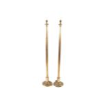 Pair of Corinthian pillared brass standards lamps  157 cm. highWorldwide shipping available. All