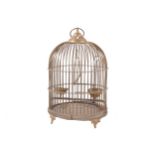 Antique brass dome shaped bird cage  50 cm. high; 32 cm. diameterWorldwide shipping available. All