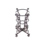 Victorian wrought iron plant stand  62 cm. high; 48 cm. wide; 48 cm. deepWorldwide shipping