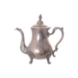 Silver plated tea pot of Rococo form  21 cm. highWorldwide shipping available. All queries must be