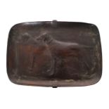 Nineteenth-century French bronze tray  depicting two gun dogs  14.5 cm. high; 10cm. DeepWorldwide