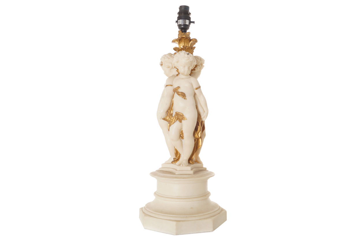 Cherub stemmed table lamp  45 cm. high; 20 cm. wideWorldwide shipping available. All queries must be