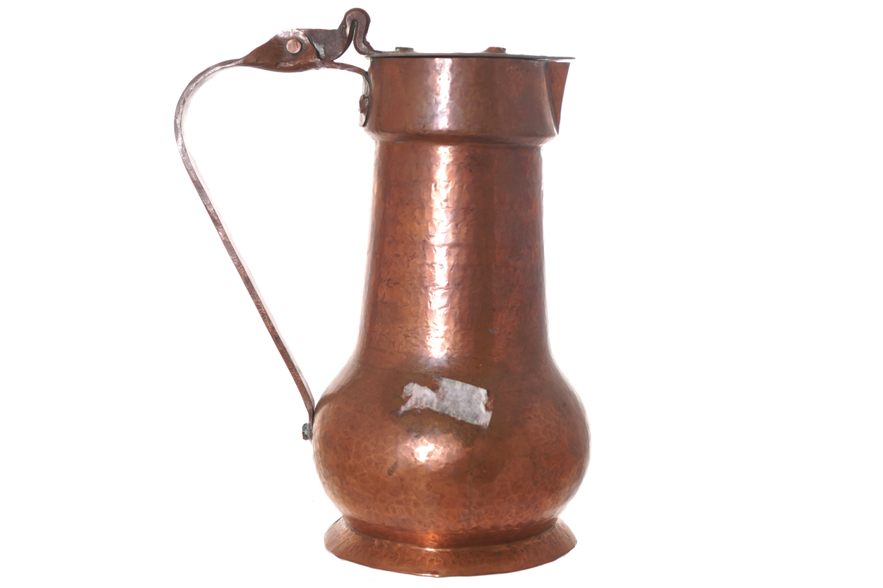 Turkish copper ewer  20 cm. high; 17 cm. wideWorldwide shipping available. All queries must be - Image 3 of 5