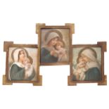 Triptych depicting a Madonna and child  40 x 64 cm.Worldwide shipping available. All queries must be