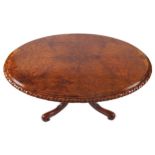 Nineteenth-century burr walnut centre table