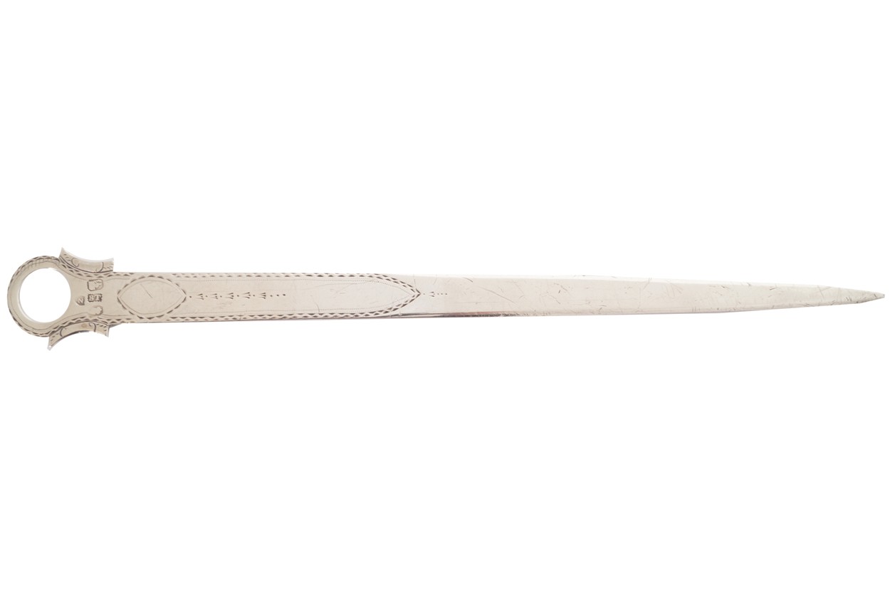 Irish sterling silver letter opener