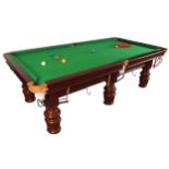 Large mahogany framed Allied Billiards snooker table
