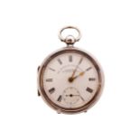 Silver Trafalgar lever pocket watch